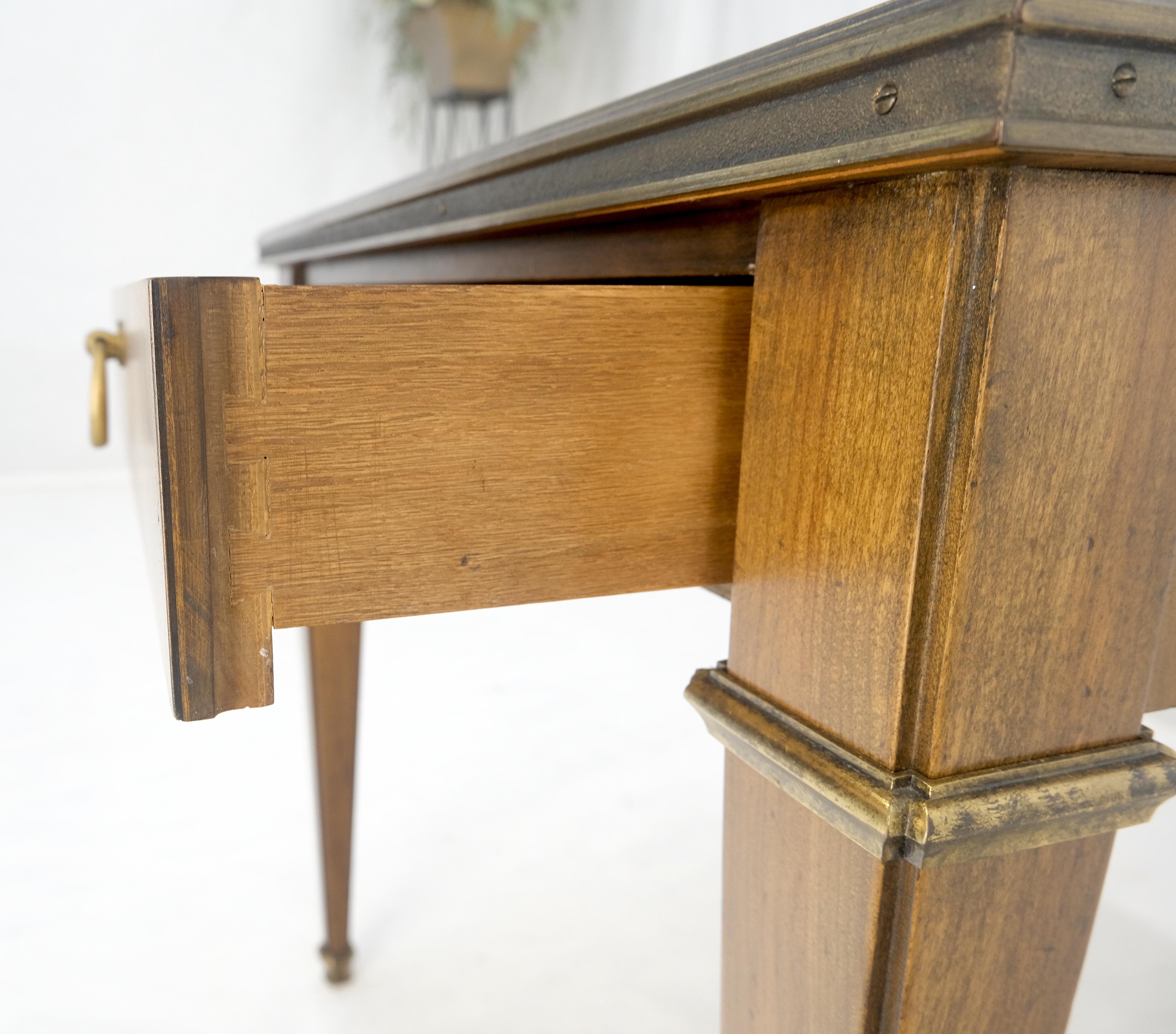 20th Century Baker Satinwood One Drawer Brass Trim 27x24