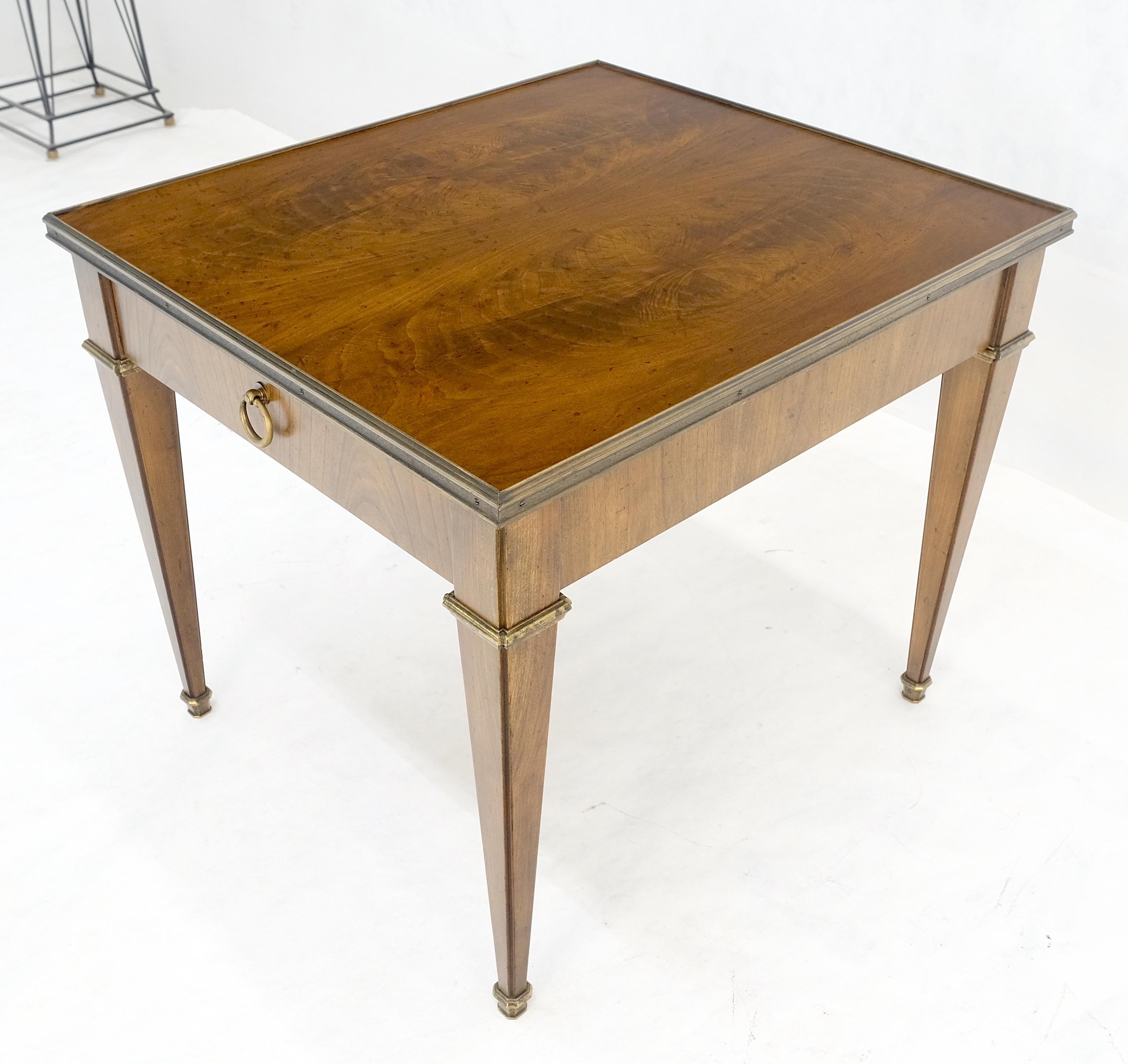 Baker Satinwood One Drawer Brass Trim 27x24