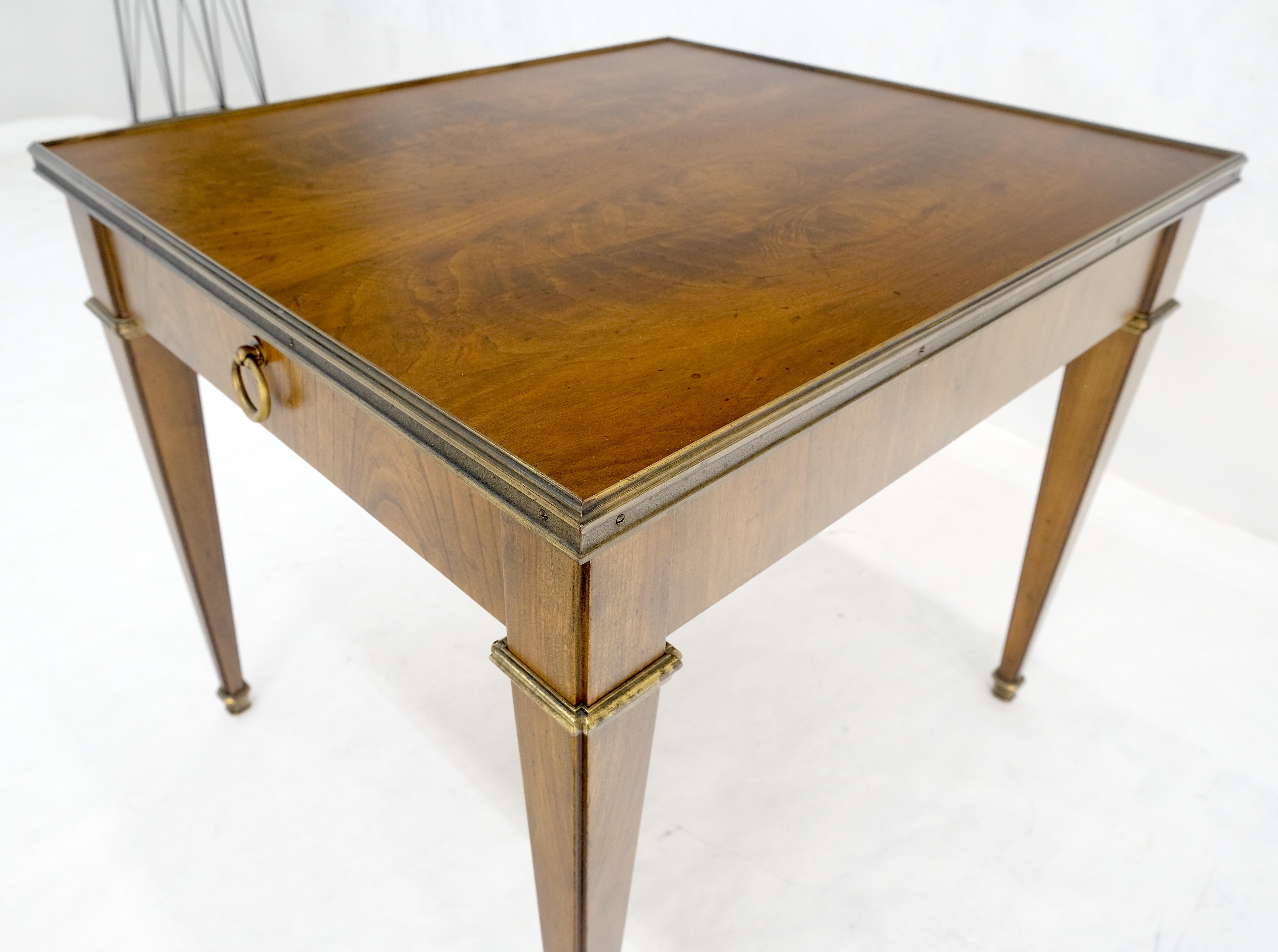 Baker Satinwood One Drawer Brass Trim 27x24