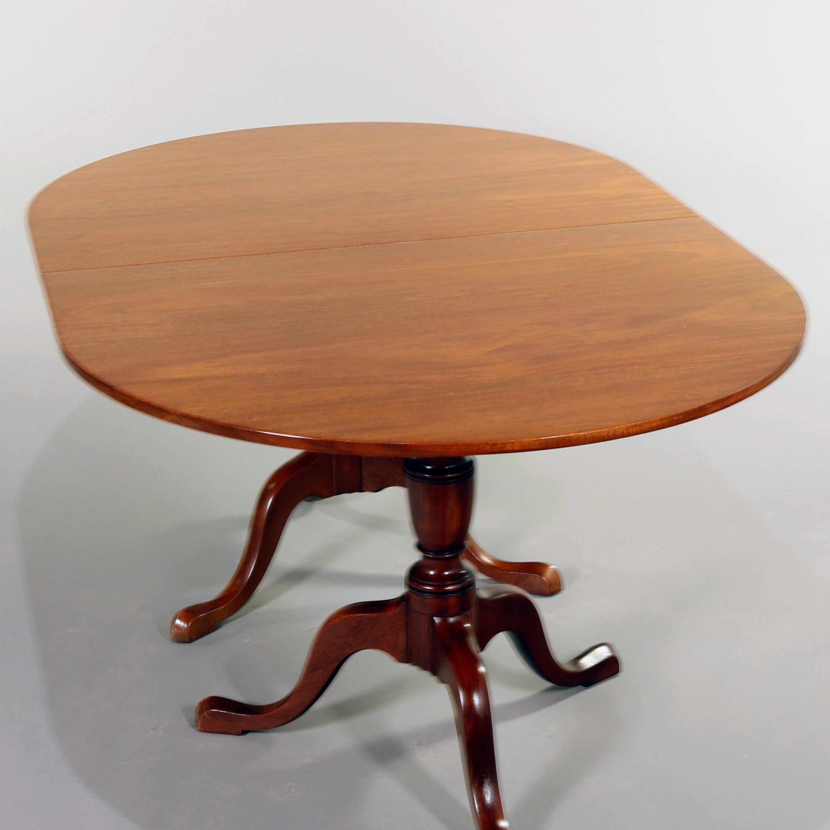 Baker School Queen Anne Style Double Pedestal Mahogany Dining Table 20th Century For Sale 1