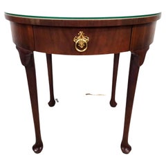Baker Side Center Lamp Table Glass Top