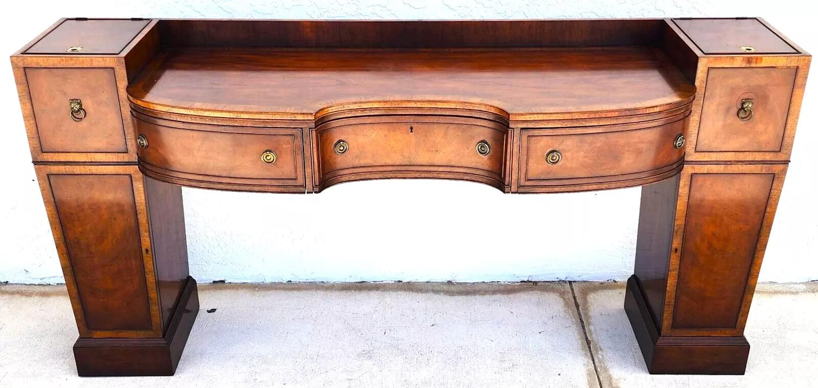 Georgian BAKER Sideboard Huntboard Bar Mahogany For Sale