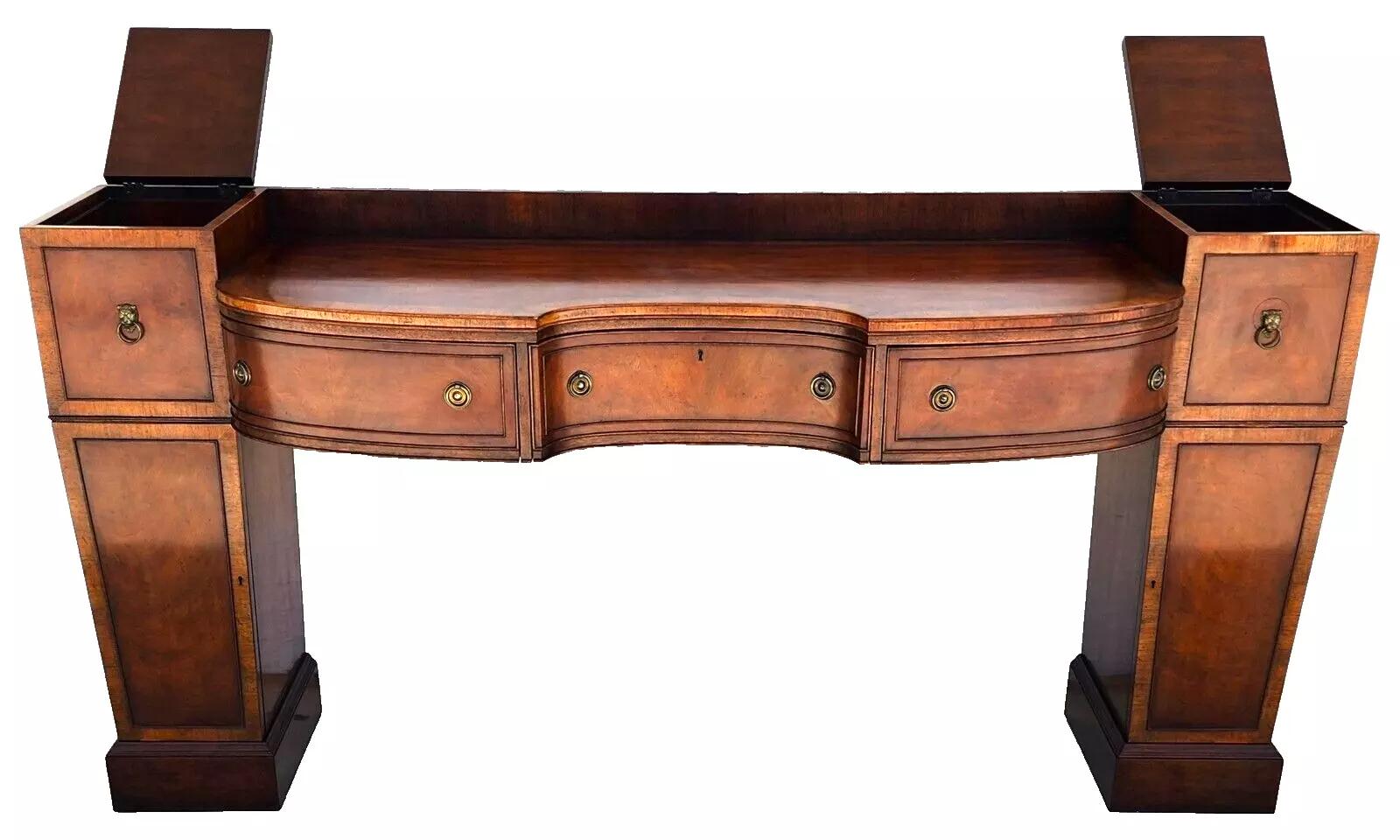 20th Century BAKER Sideboard Huntboard Bar Mahogany For Sale
