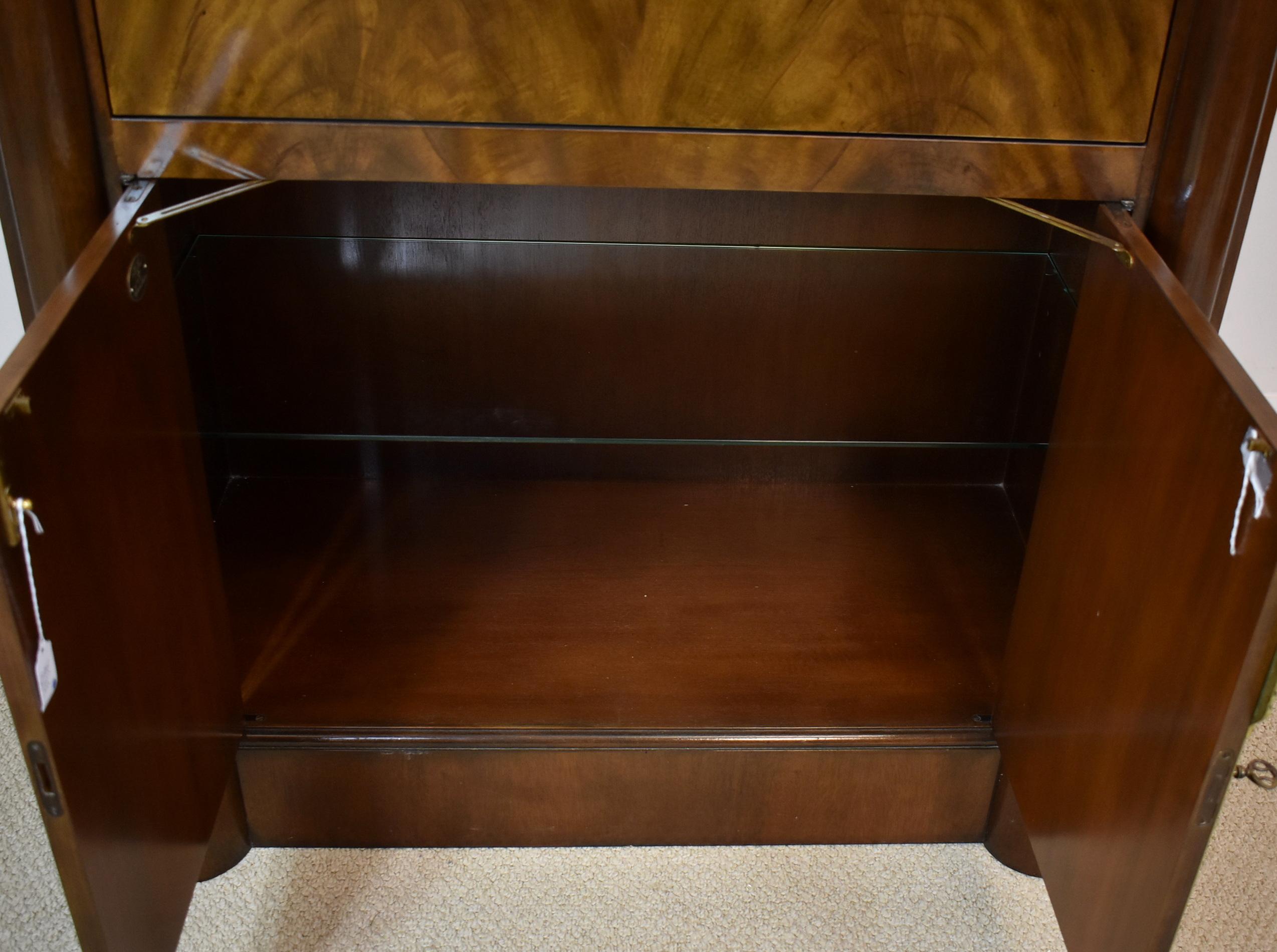 American Baker Signature Empire Style Drop Front Desk / Secretary with Cabinet