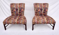 Baker Slipper Chairs, Pair