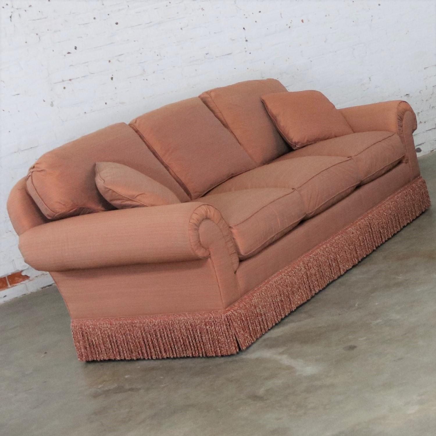 American Classical Baker Sofa Lawson Style from the Crown and Tulip Collection Terracotta