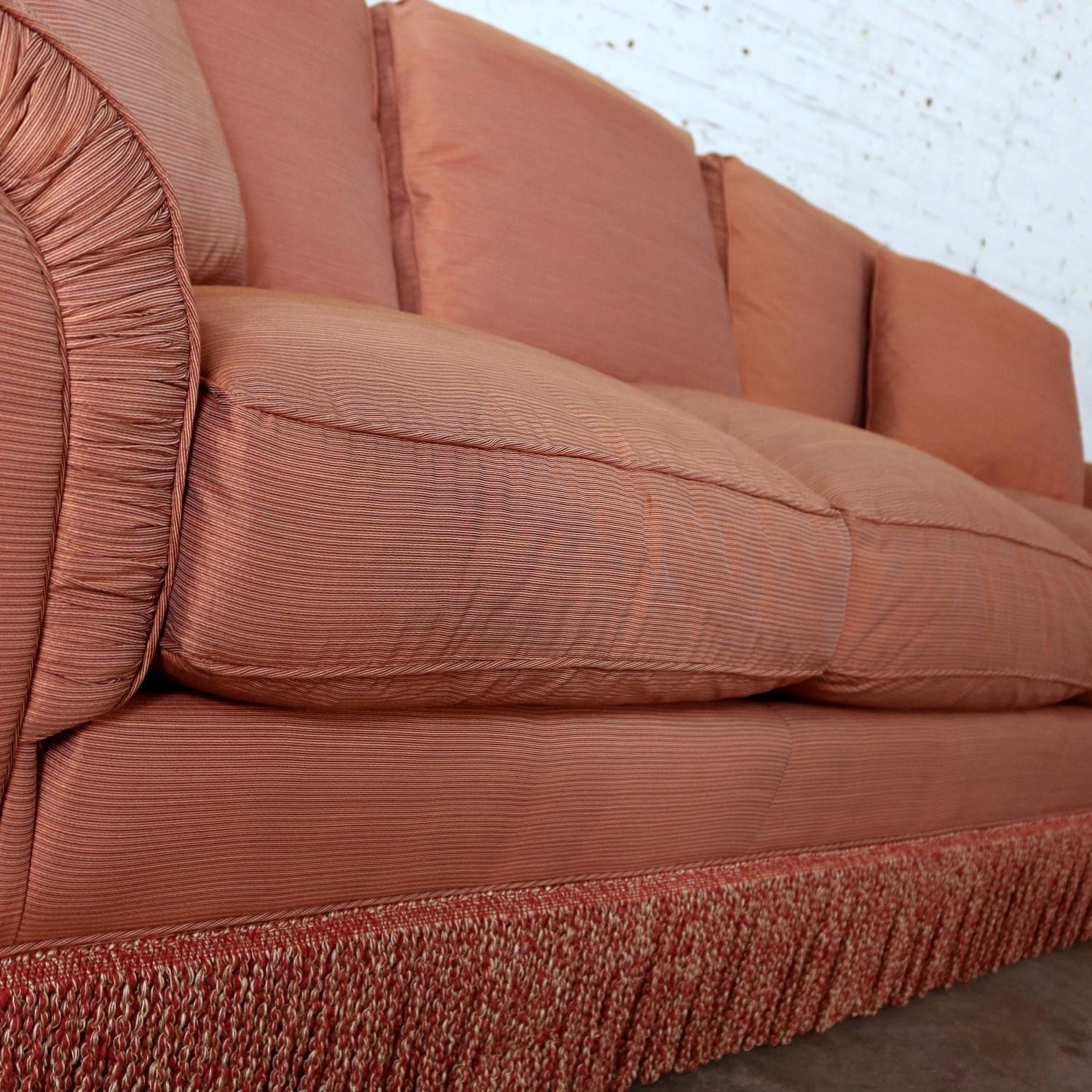 Baker Sofa Lawson Style from the Crown and Tulip Collection Terracotta In Good Condition In Topeka, KS