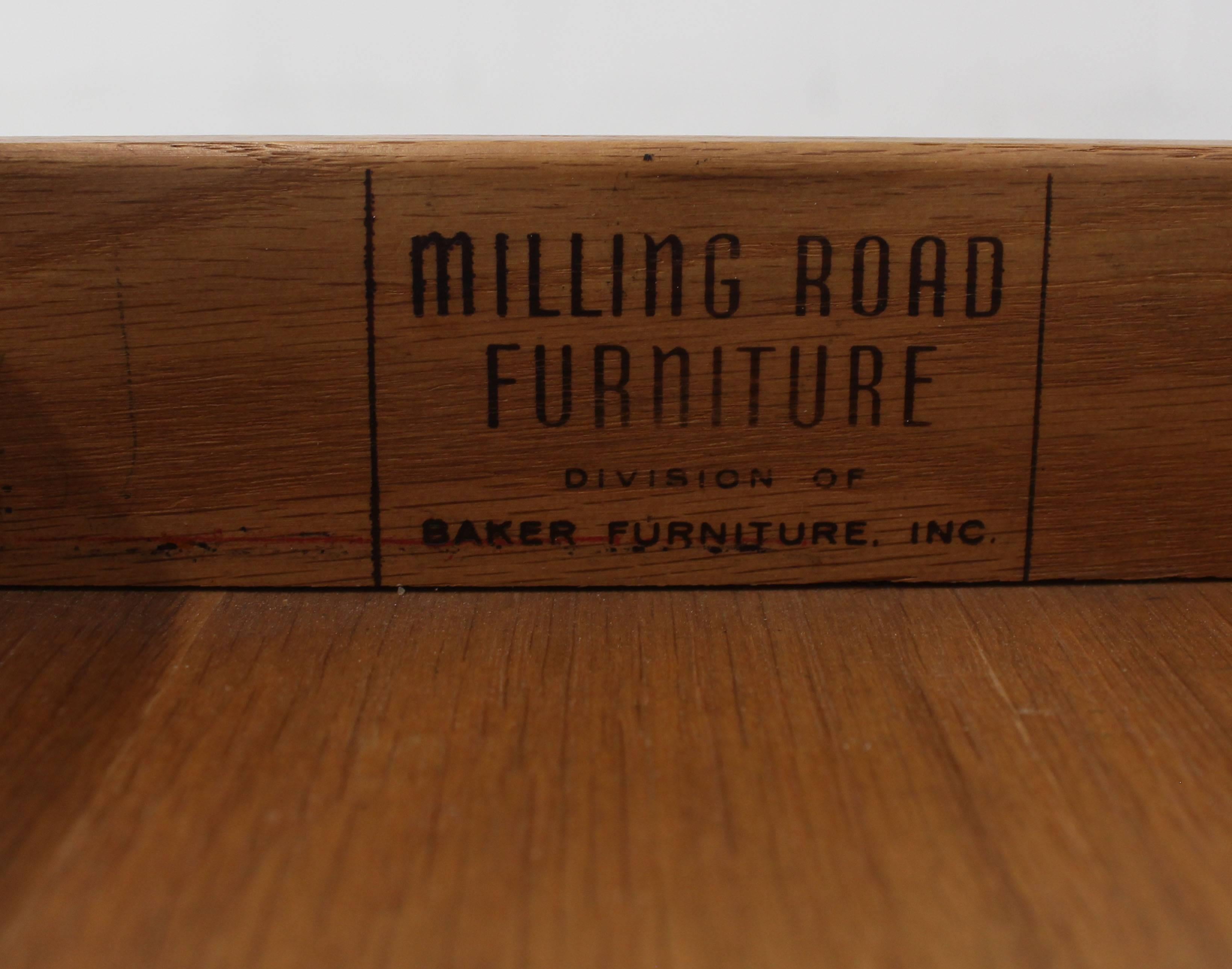 Baker Square Satinwood Side Lamp Table 1