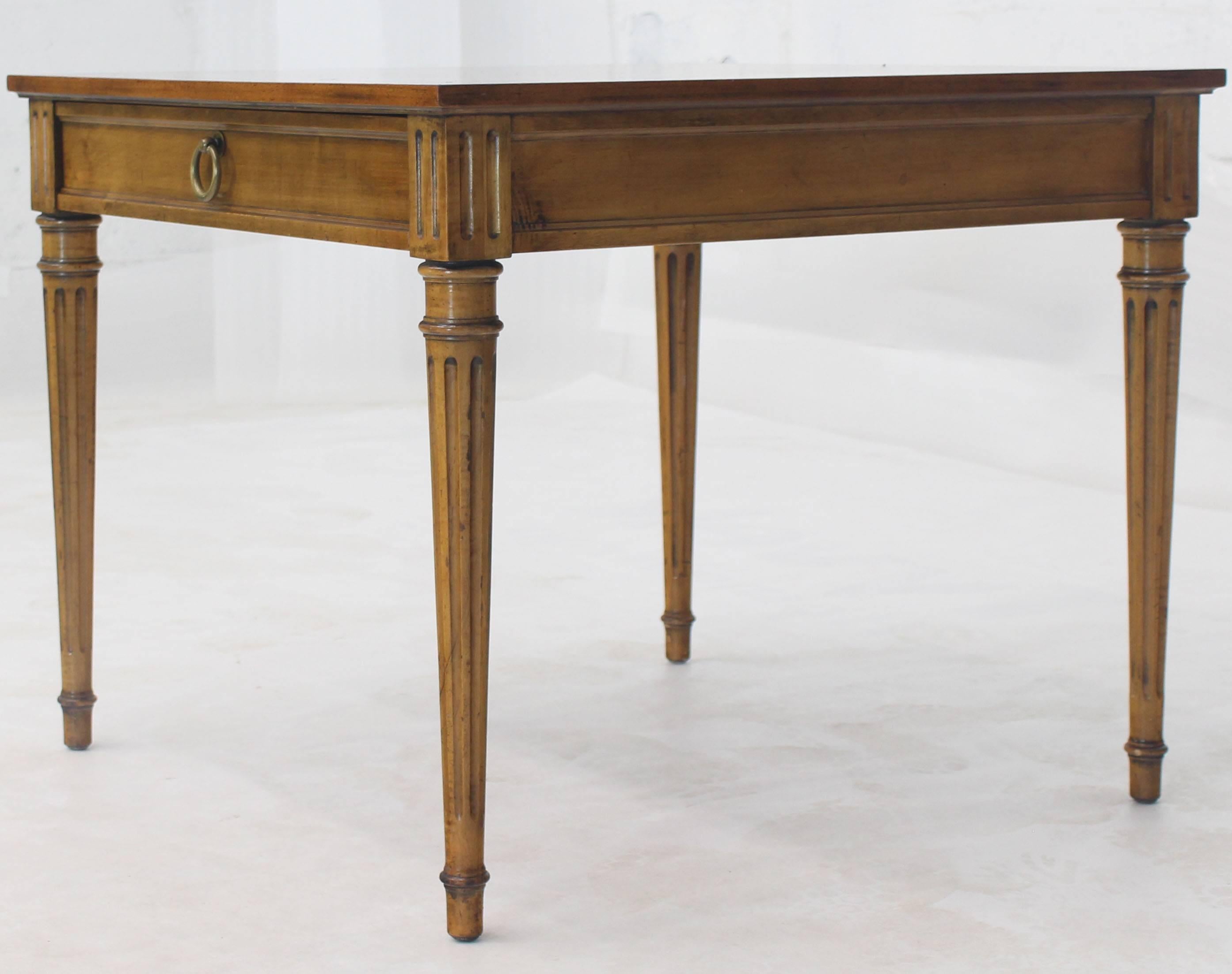 American Baker Square Satinwood Side Lamp Table
