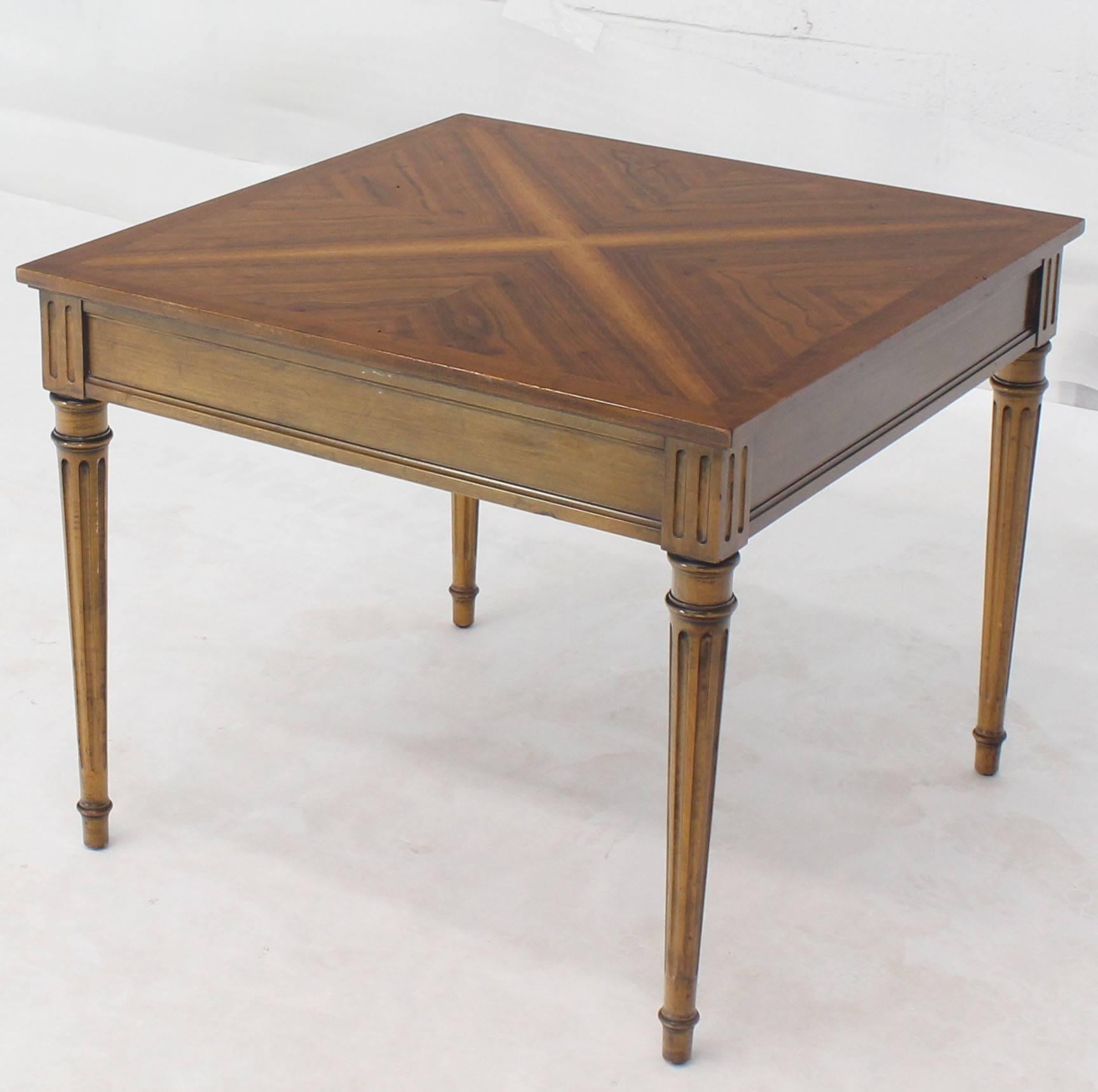 20th Century Baker Square Satinwood Side Lamp Table