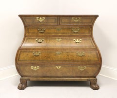 BAKER Stately Homes George II Inlaid Walnut Bombe Commode Chest