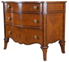 Baker Stately Homes George III Satinwood & Mahogany Serpentine Chest Dresser