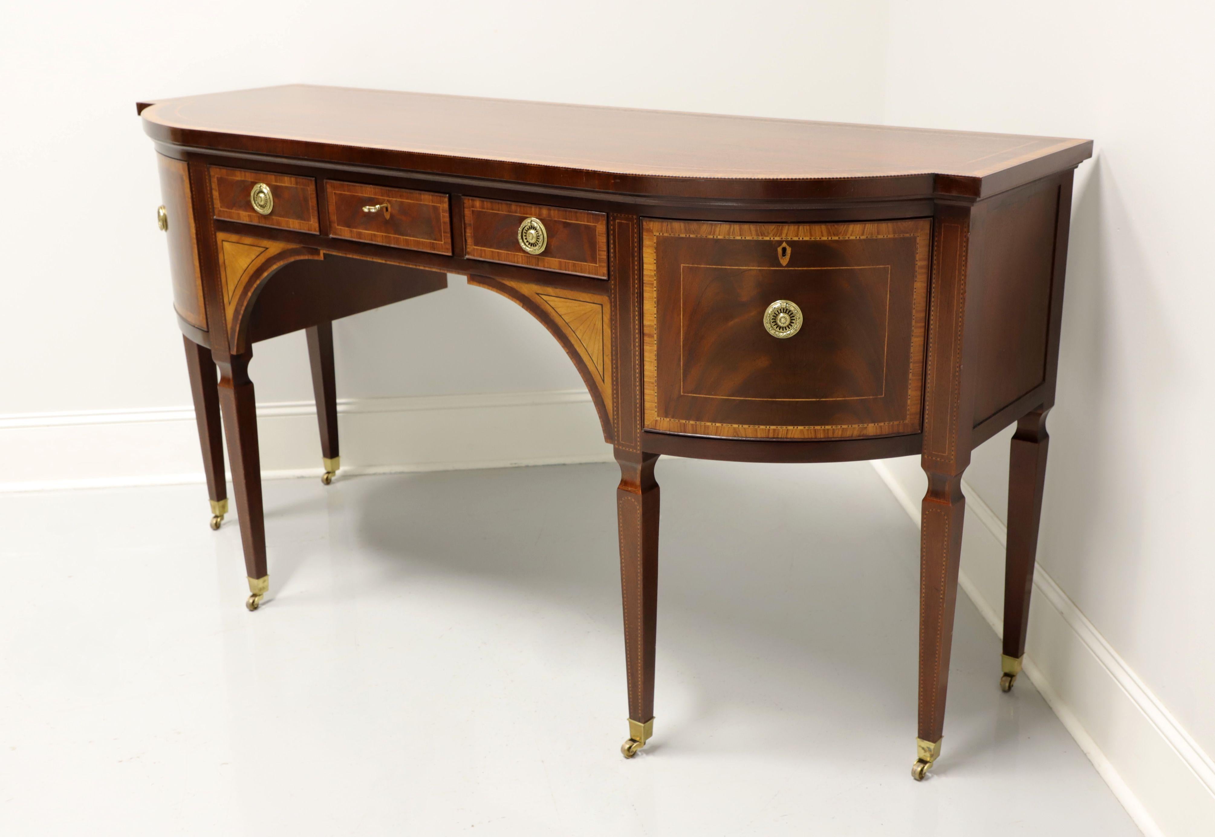 Sheraton BAKER Stately Homes Inlaid Mahogany & Satinwood Bowfront Sideboard