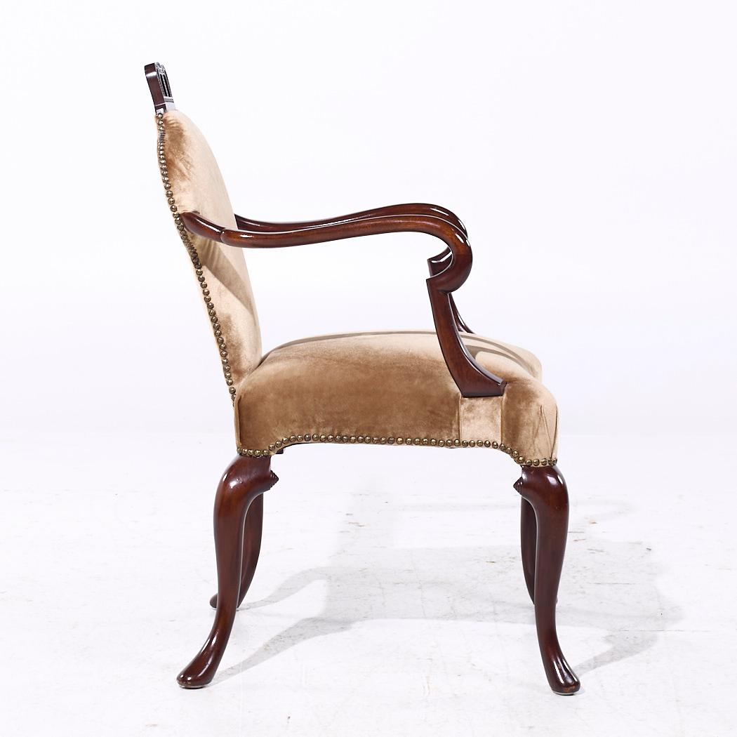 Baker Stately Homes Queen Anne Crown Chairs - Pair 4