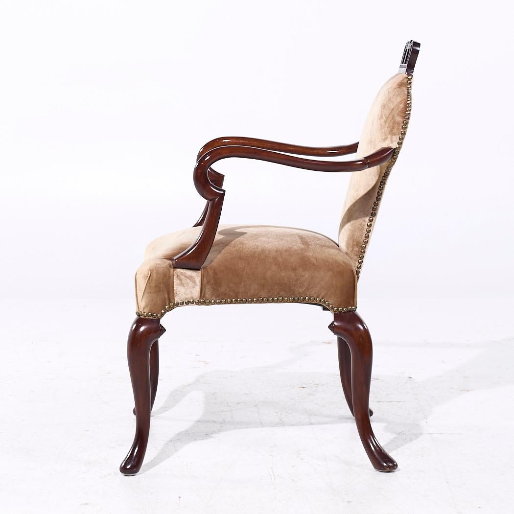 Baker Stately Homes Queen Anne Crown Chairs - Pair 5