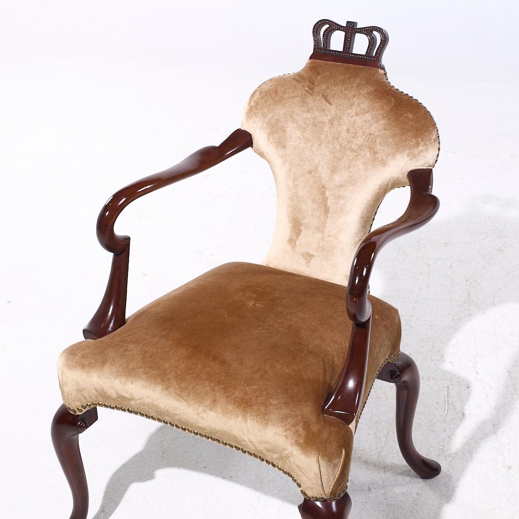 Baker Stately Homes Queen Anne Crown Chairs - Pair 6