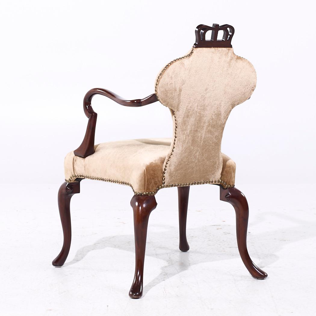 Baker Stately Homes Queen Anne Crown Chairs - Pair 1