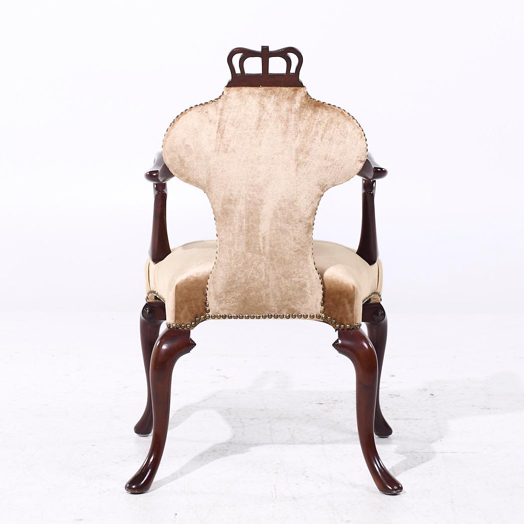 Baker Stately Homes Queen Anne Crown Chairs - Pair 2