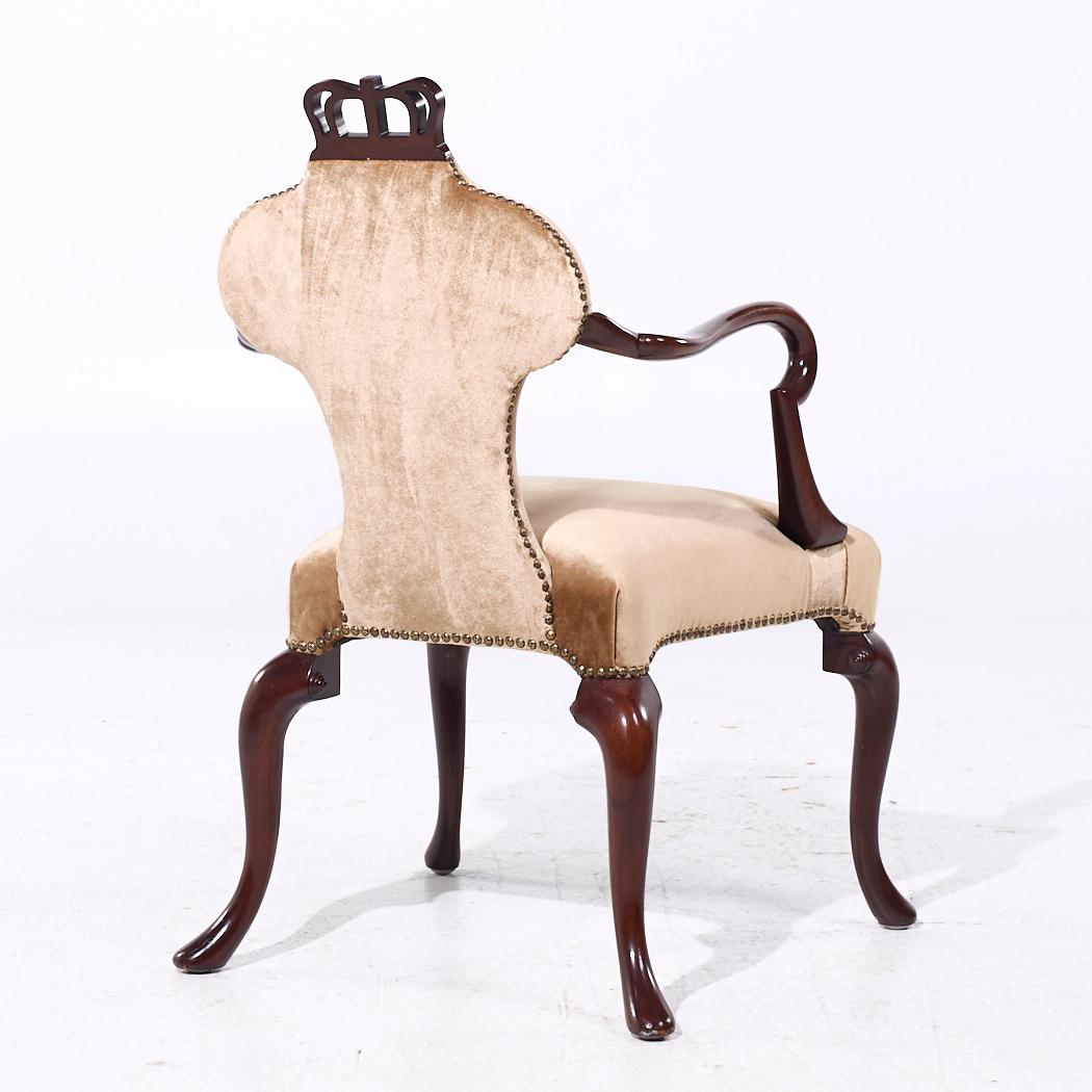 Baker Stately Homes Queen Anne Crown Chairs - Pair 3