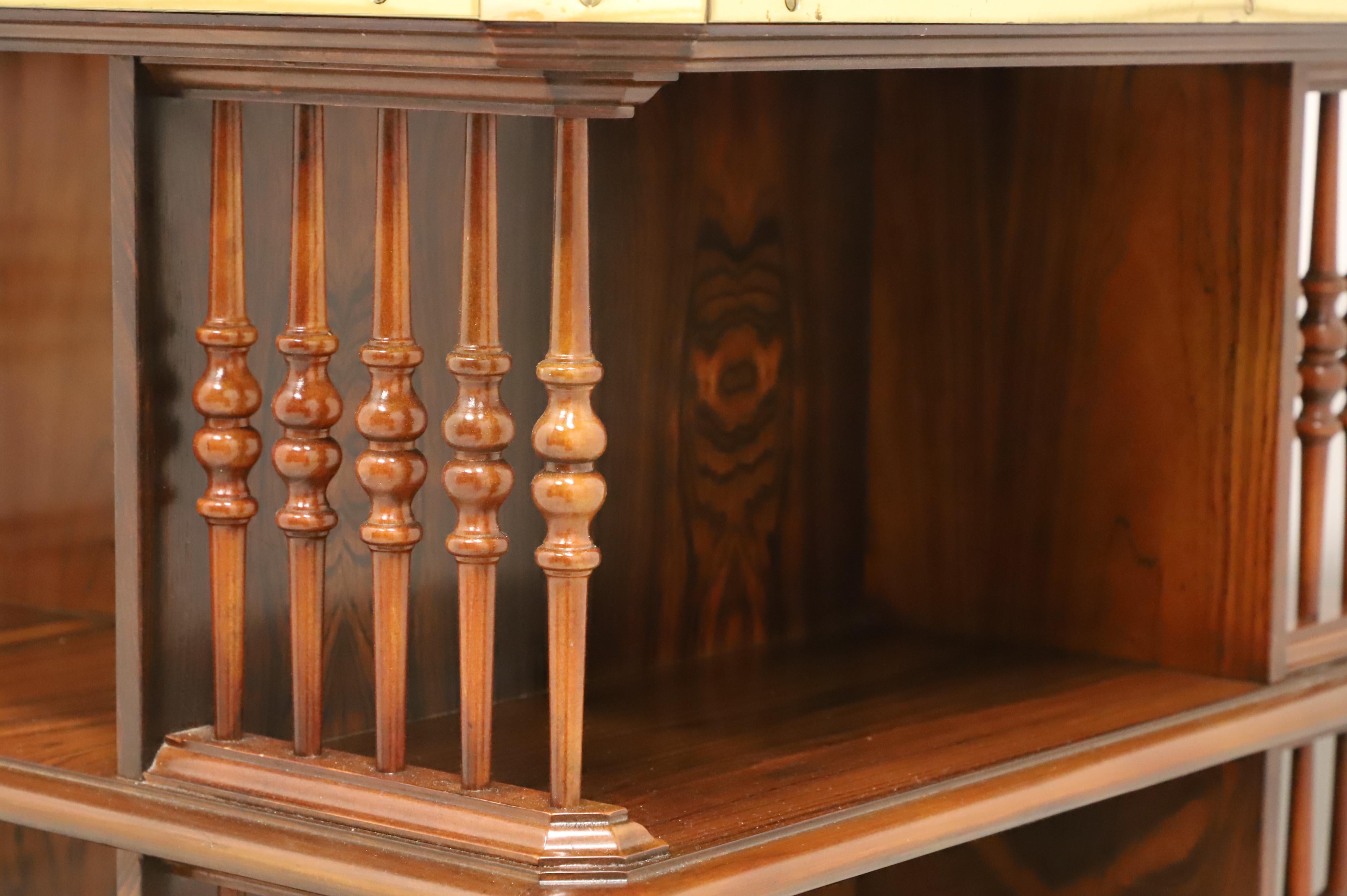 American BAKER Stately Homes Regency Rosewood Revolving Bookcase Side Table For Sale