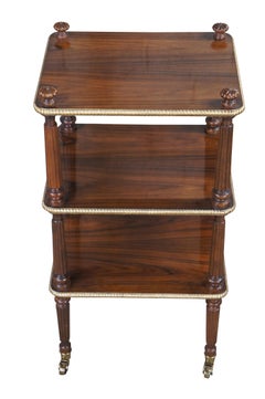 Baker Stately Homes Regency Rosewood Tiered Etagere Cart Side Table Stand 30"