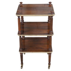 Baker Stately Homes Regency Rosenholz abgestufte Etagere Warenkorb Beistelltisch Stand 30"