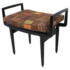 Baker Stool with African Upholstery by Michael Taylor