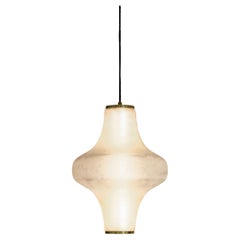 Baker Street Muse Pendant Lamp in Solid Brass & Acid-Etched Murano Glass