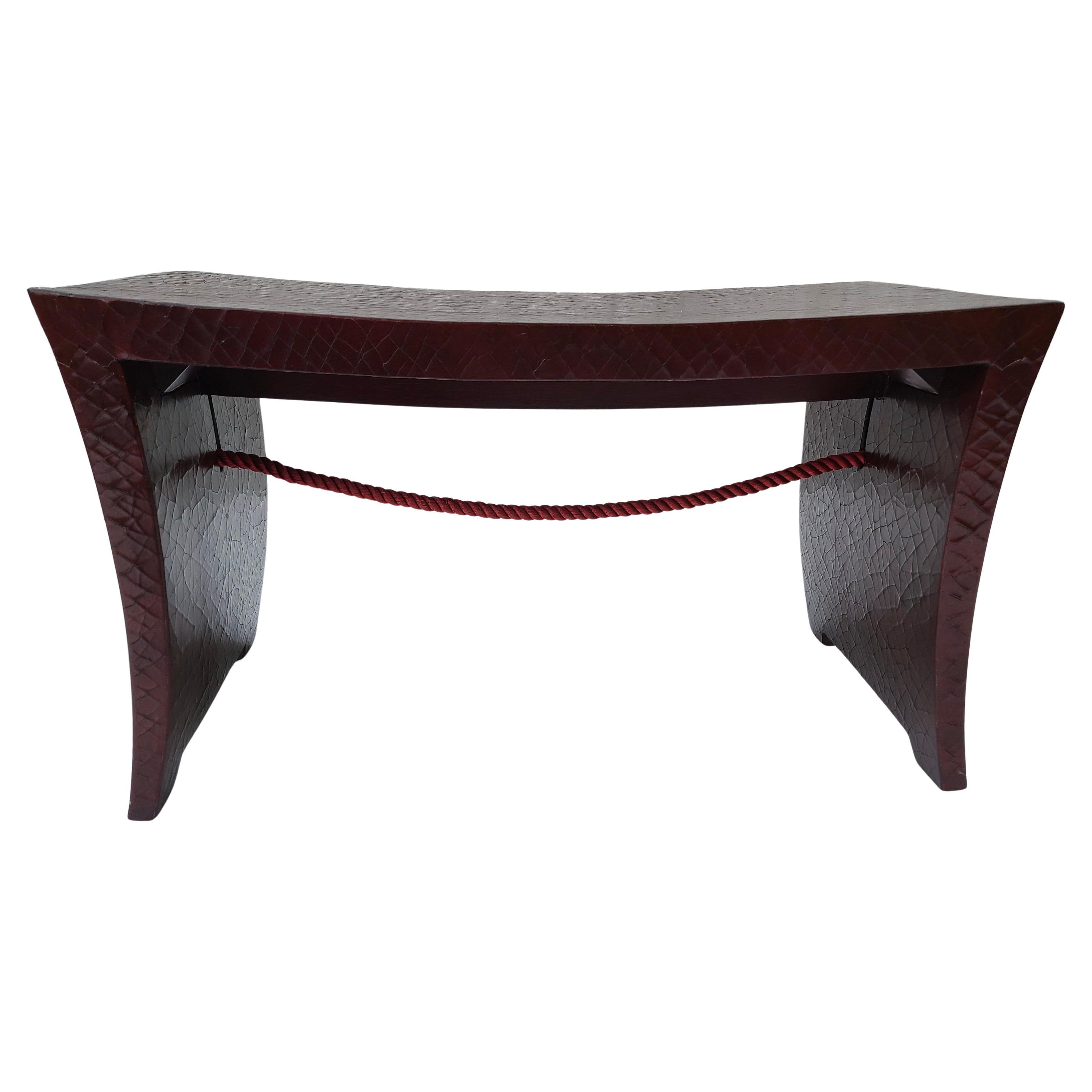 Baker Tassel Bench by Thomas Pheasant In Good Condition For Sale In Fraser, MI