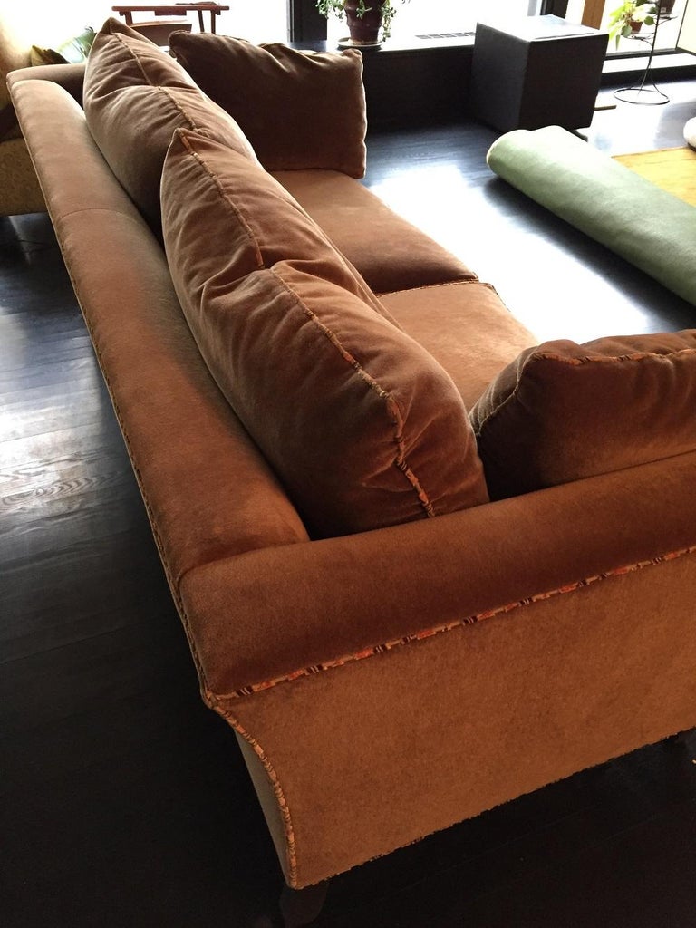 Baker Mohair Sofa Madison in Taupe or Mushroom For Sale at 1stDibs