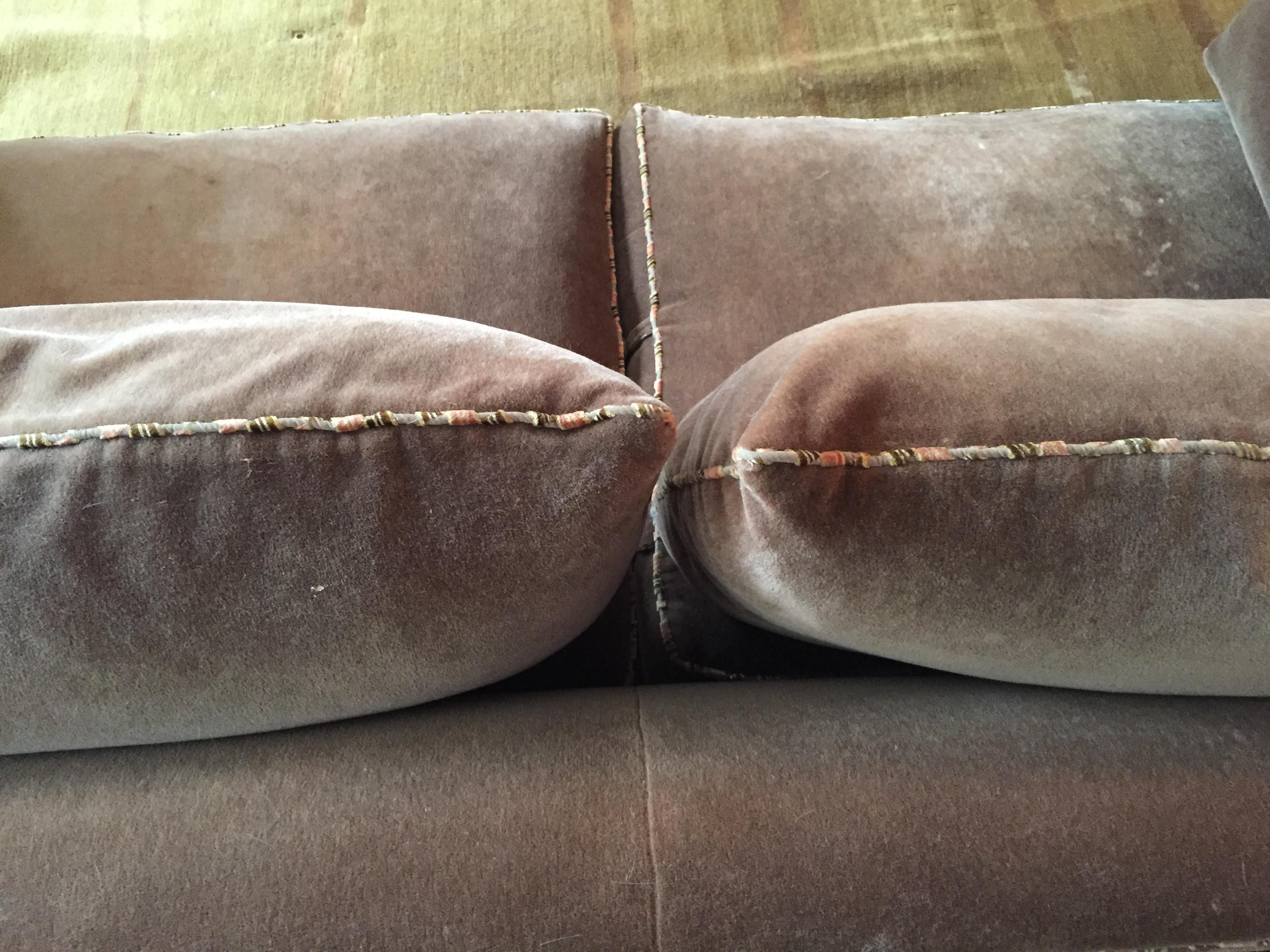 Baker Mohair Sofa Madison in Taupe  or Mushroom For Sale 4
