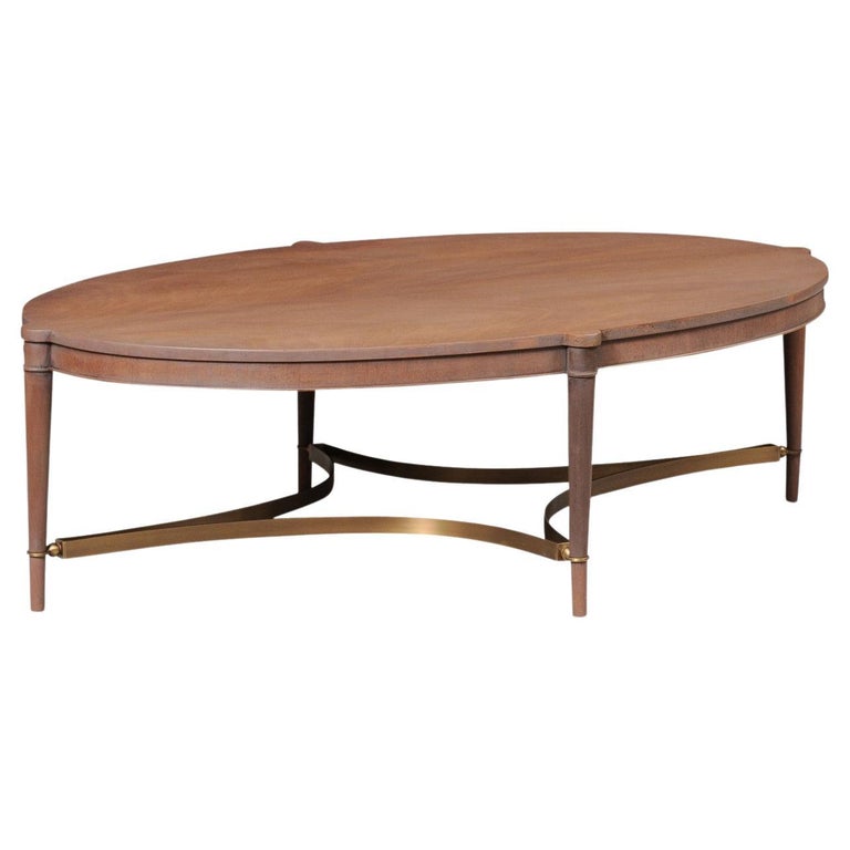 Baker, Thomas Pheasant Oval Cocktail Table For Sale at 1stDibs