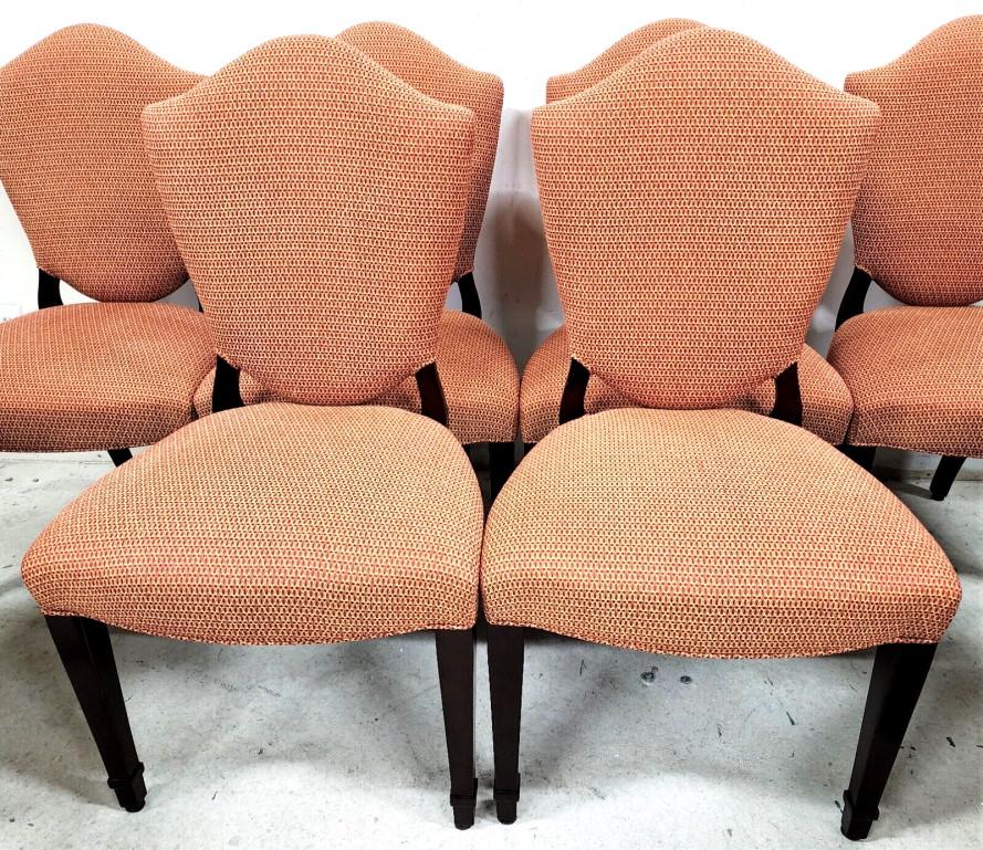 For FULL item description click on CONTINUE READING at the bottom of this page.

Offering One Of Our Recent Palm Beach Estate Fine Furniture Acquisitions Of A 
Set of (8) Dining Chairs by BAKER Custom Upholstered in Bergamo (Italian Textile) Cotton
