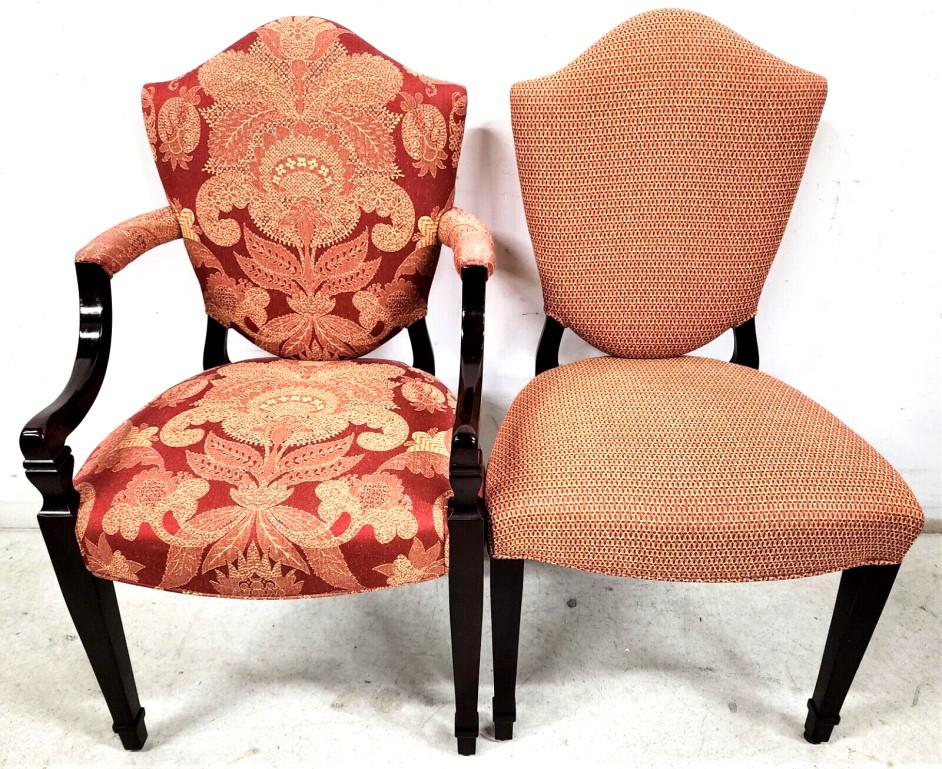 Baker Upholstered Bergamo Dining Chairs Set of 8 In Good Condition In Lake Worth, FL