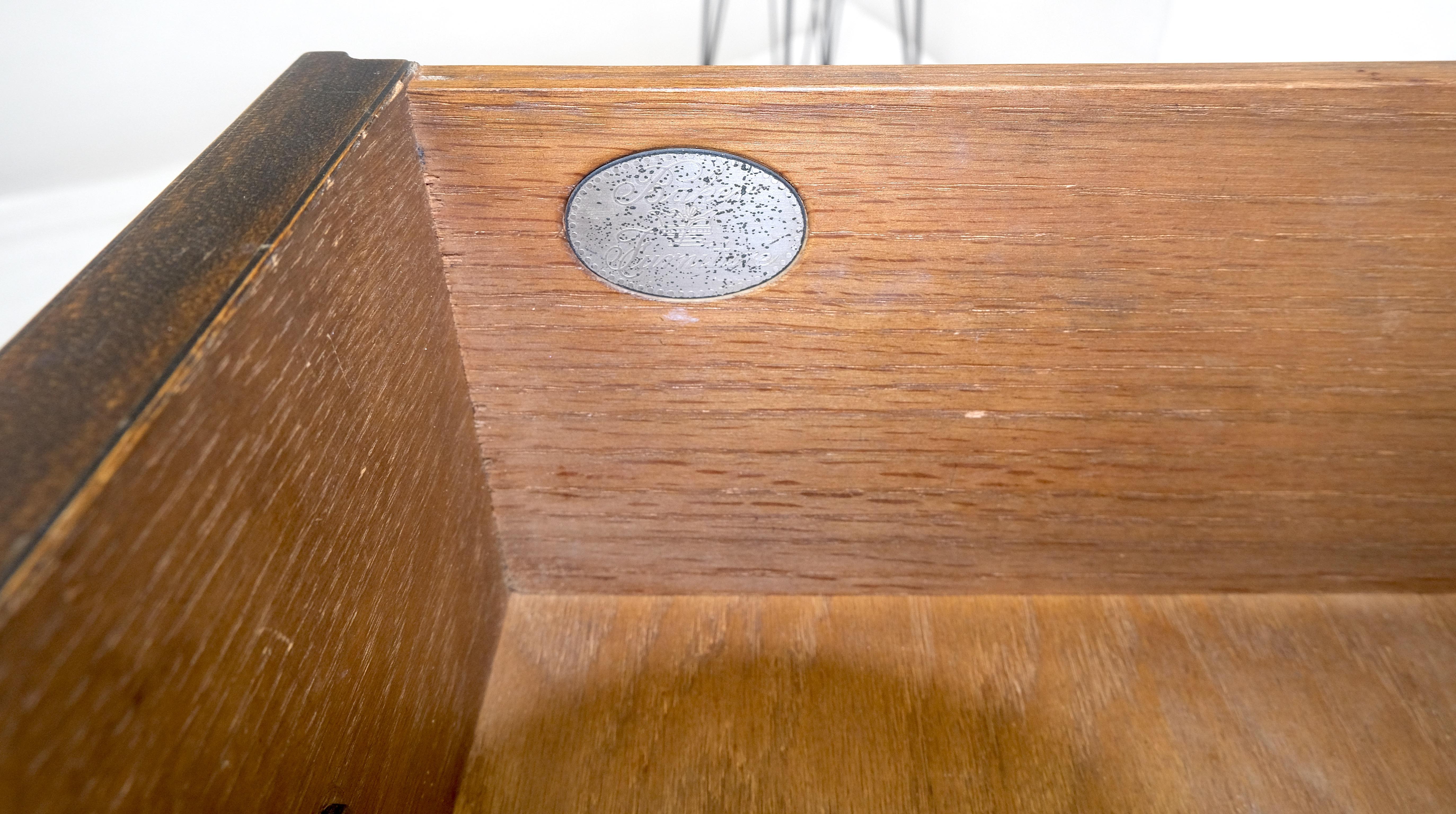 Baker Very Fine All Rosewood & Brass Gallery Trim Petit Desk Console Table MINT! For Sale 7