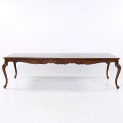 Baker Walnut Queen Anne Walnut Expanding Dining Table with 2 Leaves