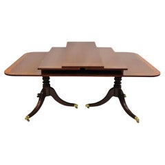 Baker Williamsburg Colonial 8839 Mahogany Federal Inlay Extension Dining Table A