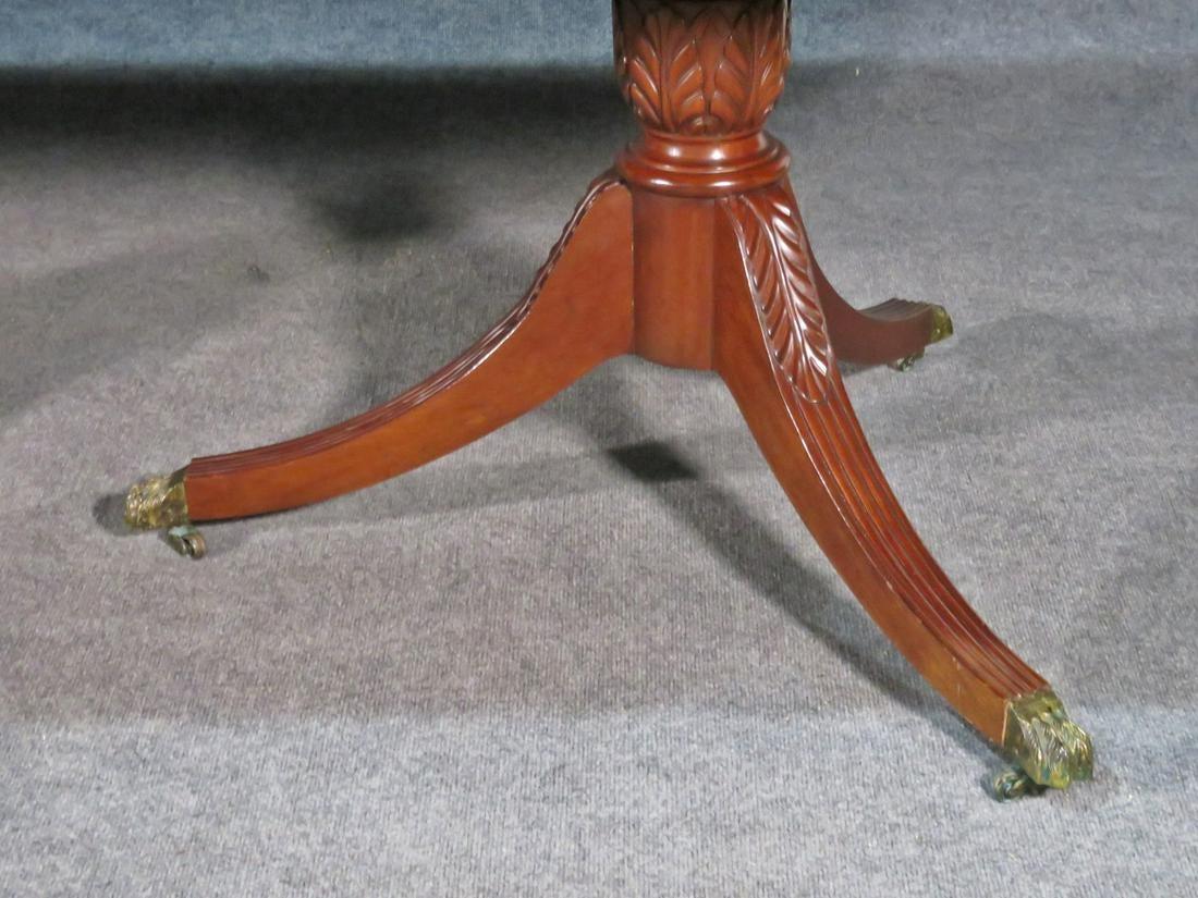 Williamsburg reproduction furniture by Baker. Pattern 8850. No. 188. 3 pedestal legs with metal caps. On casters. 2 - 16