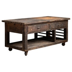 Antique Bakers Work Table, England circa 1900