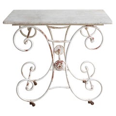 Used Bakery Table with Marble Top