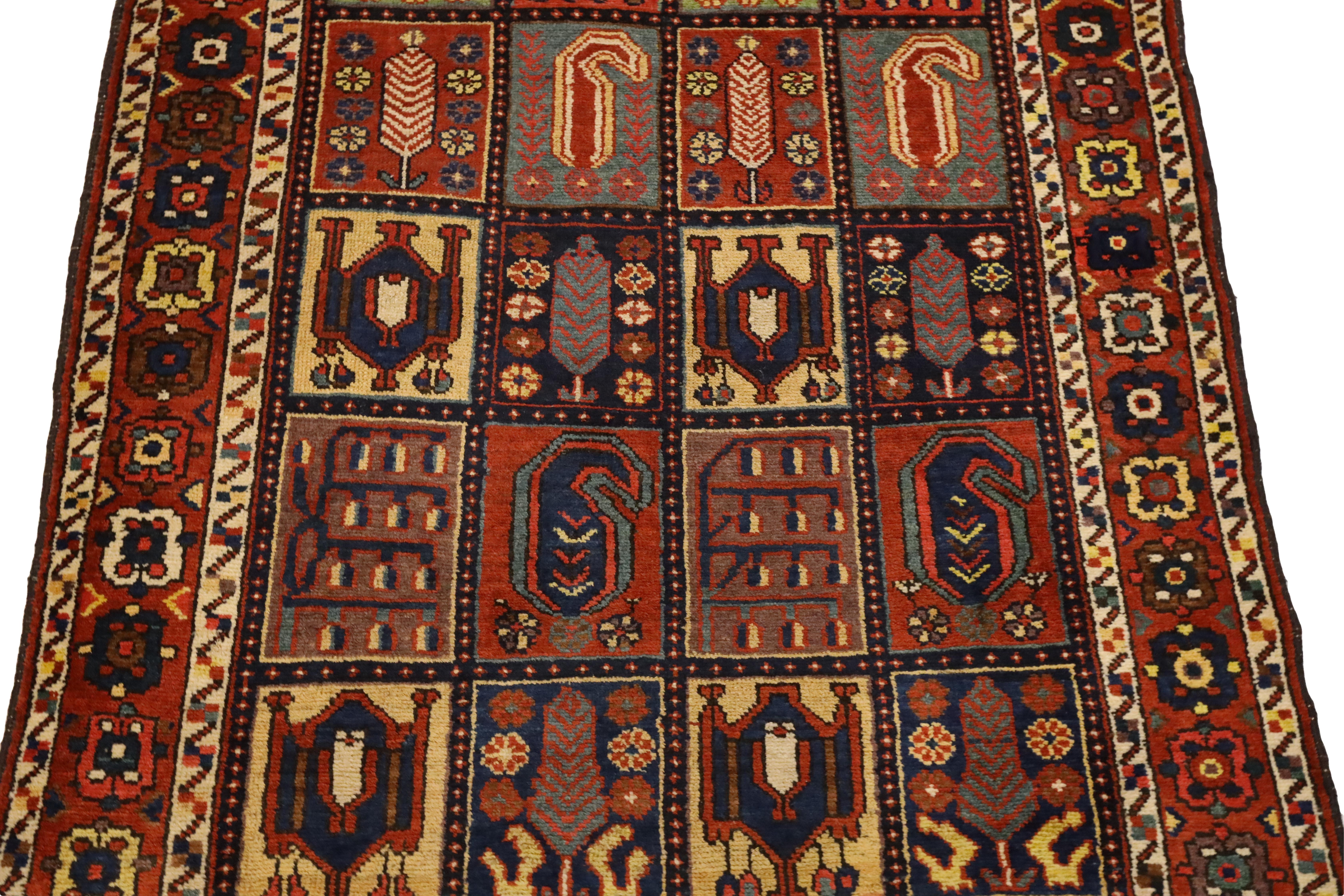 Noué à la main Tapis ancien Bakhtiar - 4'5