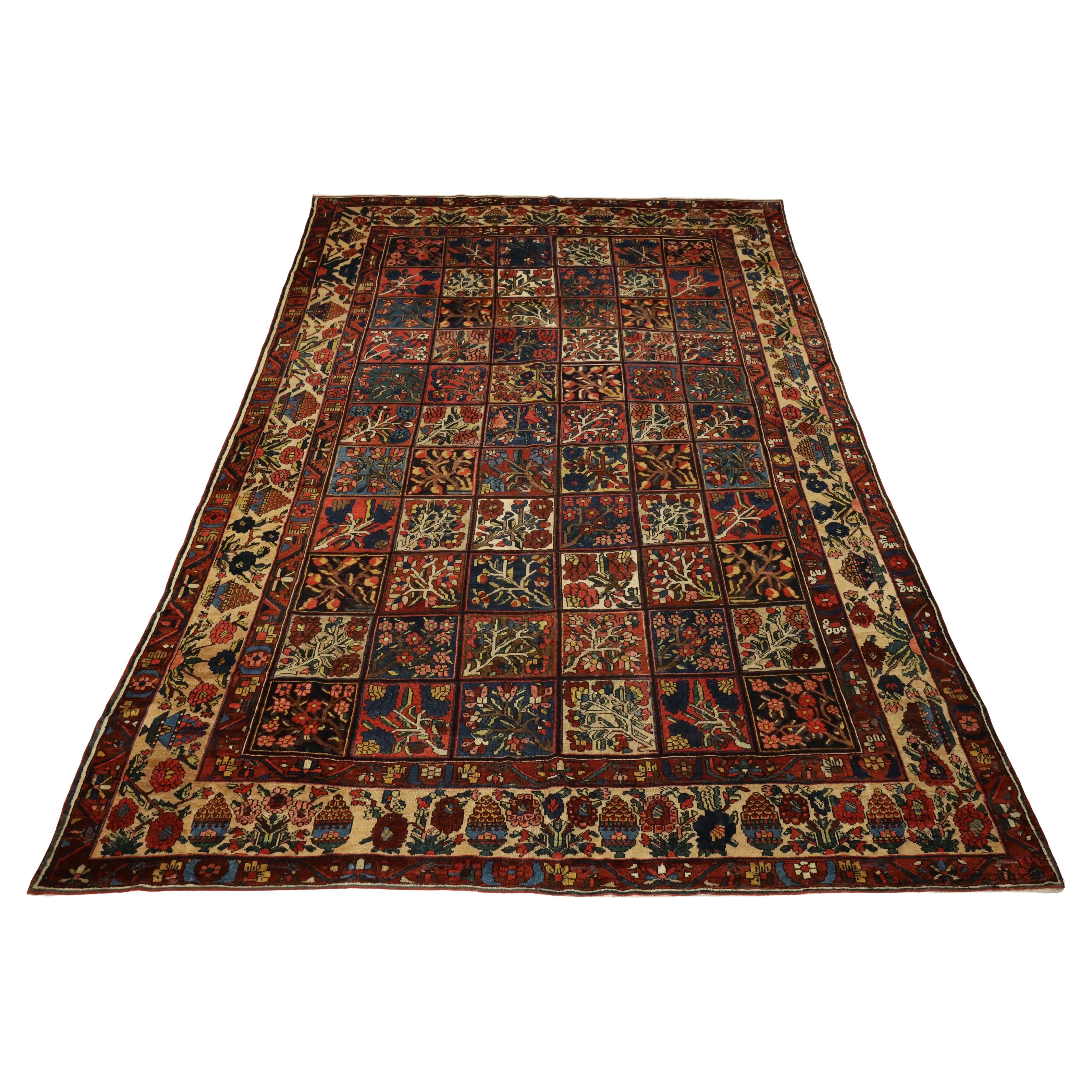Tapis ancien Bakhtiar - 9'9" x 14'1" en vente