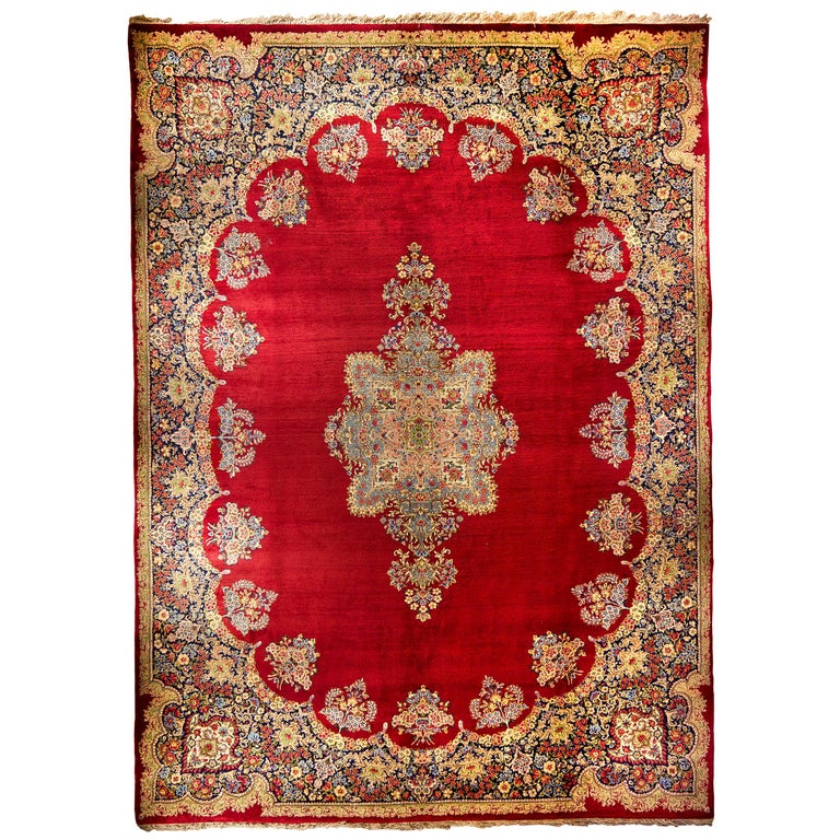 1950 Wool Rug Bakhtiar Wool Rug, circa 1950 For Sale at 1stDibs