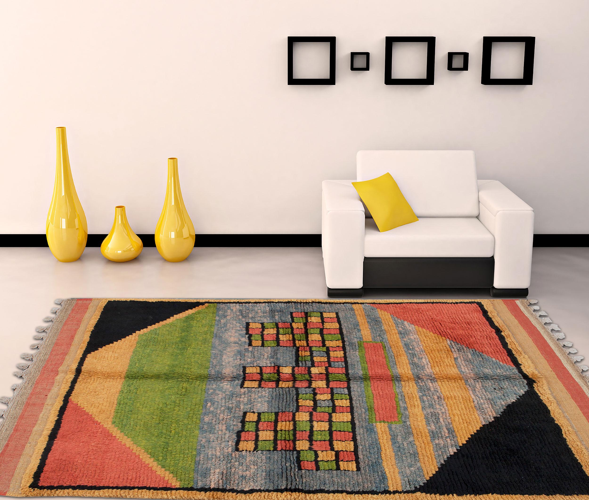 Bakhtiari Gabbeh Teppich 195x162cm (Persisch) im Angebot