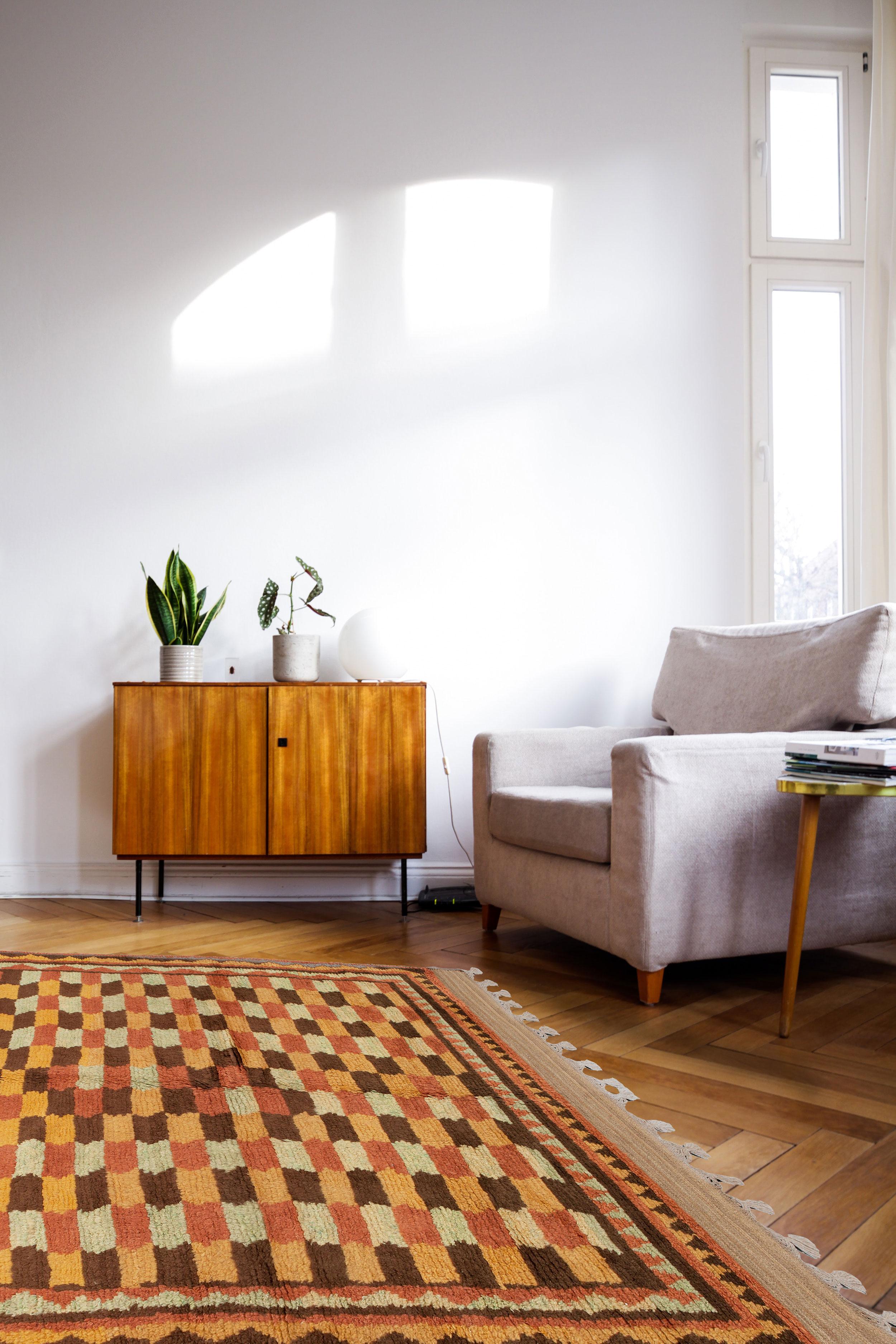 Bakhtiari Gabbeh Teppich 199x169cm (Handgewebt) im Angebot
