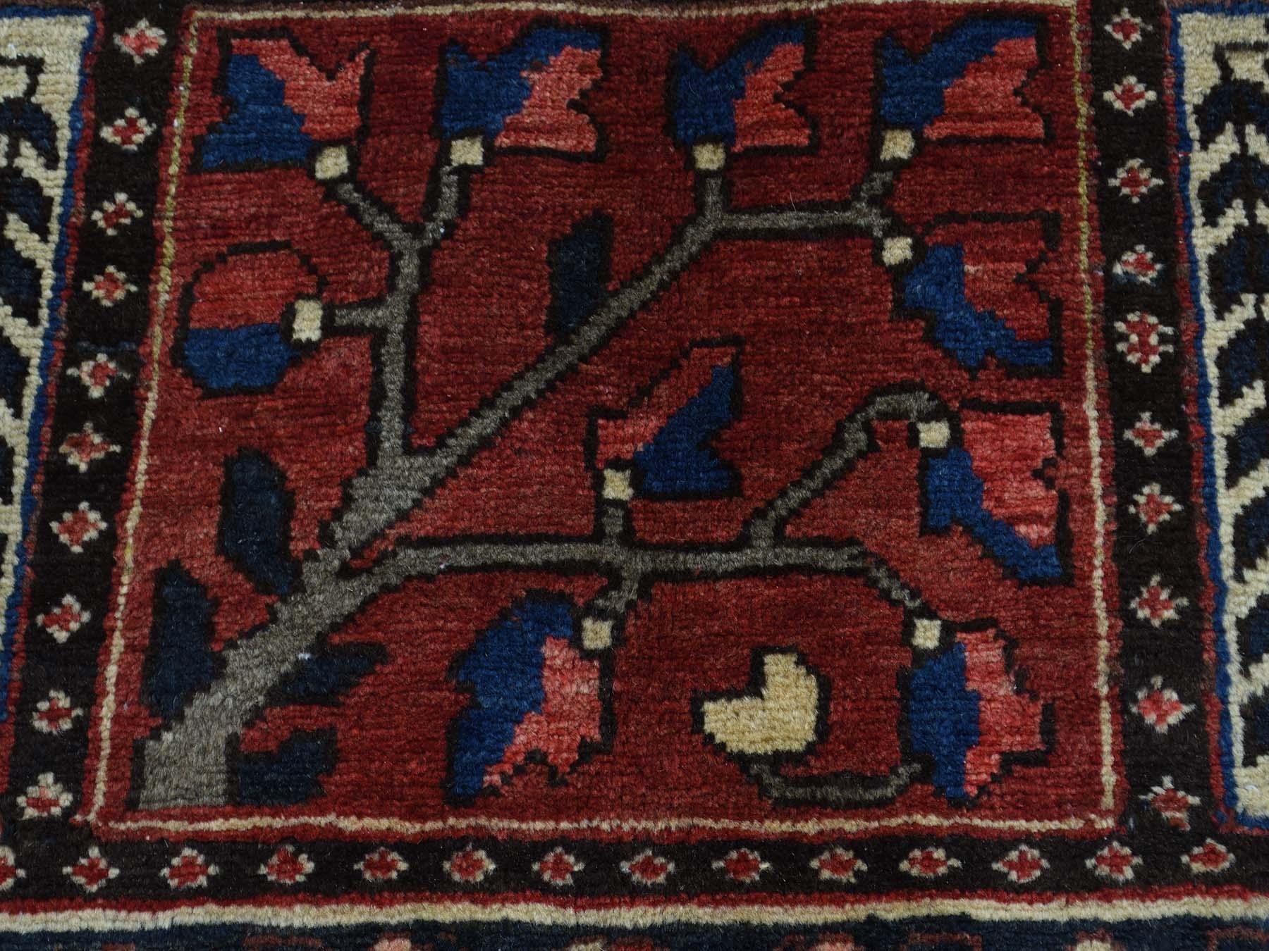 Mid-20th Century Bakhtiari Garden Design Hand Knotted Pure Wool Wide Runner Rug