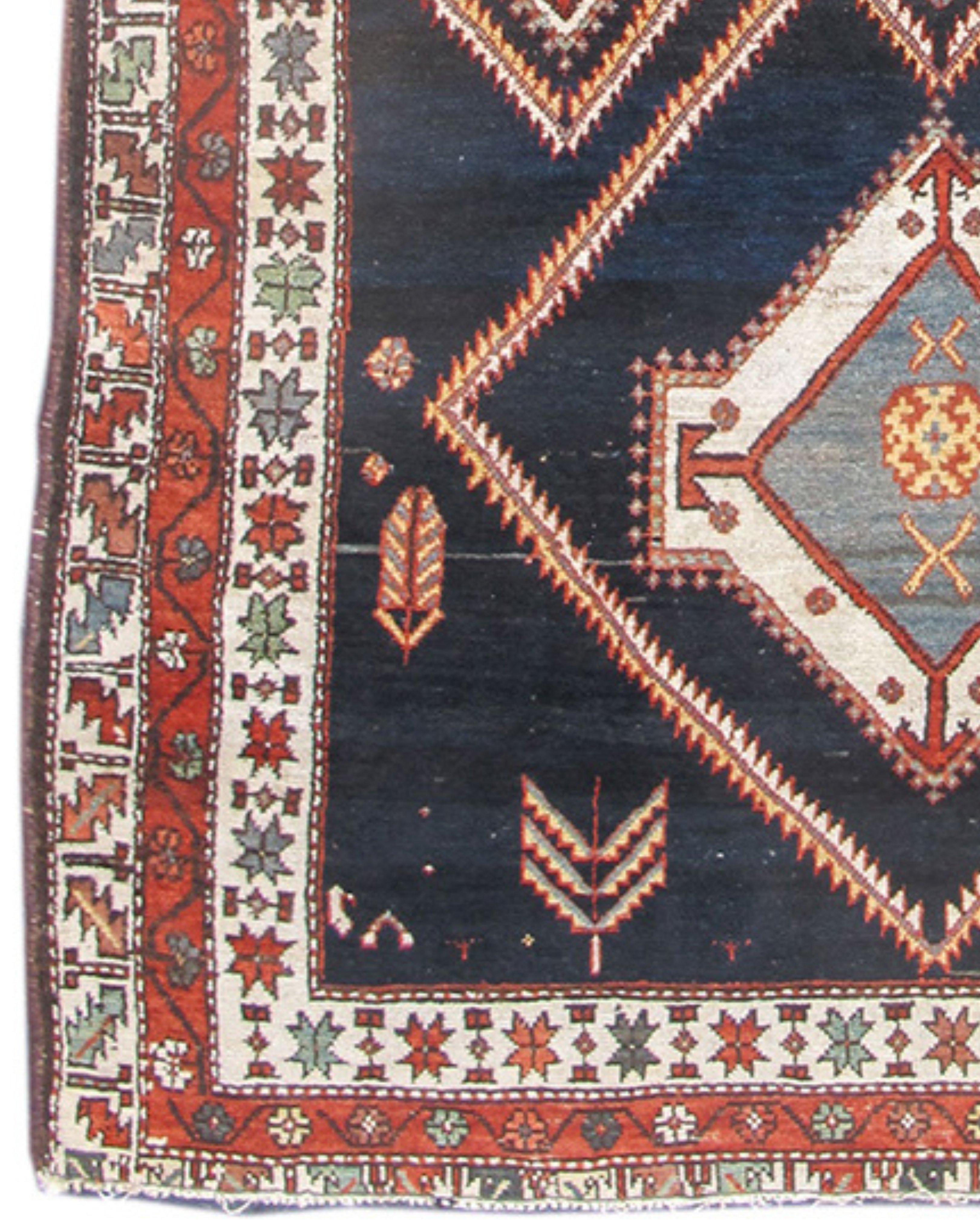 Hand-Knotted Bakhtiari Long Rug, c. 1900 For Sale