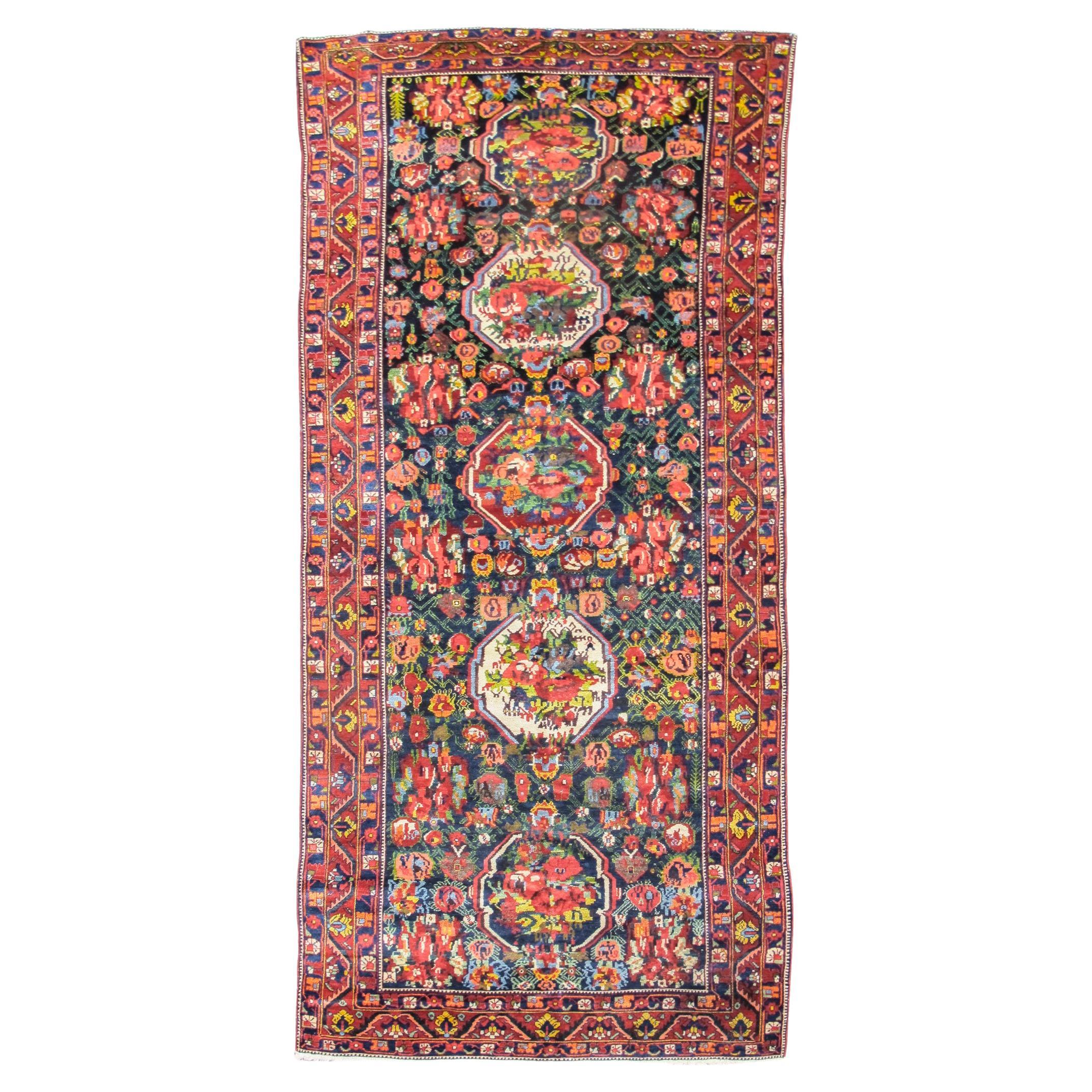 Bakhtiari Long Rug, Mid 20th Century