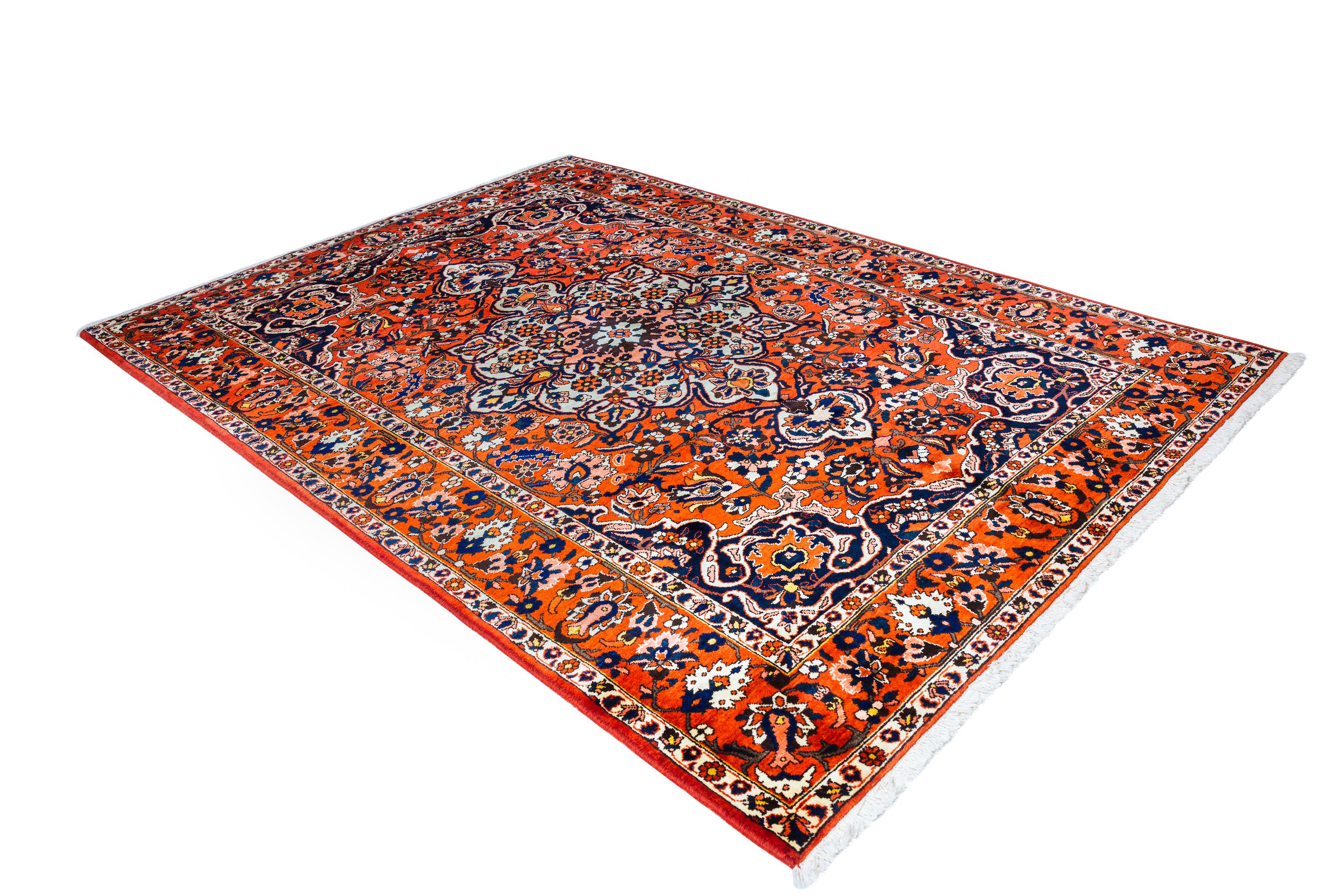 Authentique tapis persan orange 10' 0