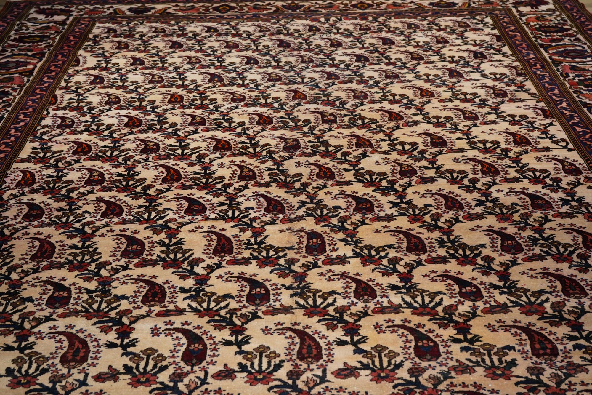 Wool Vintage Bakhtiari Rug 11'10'' x 14'0'' For Sale